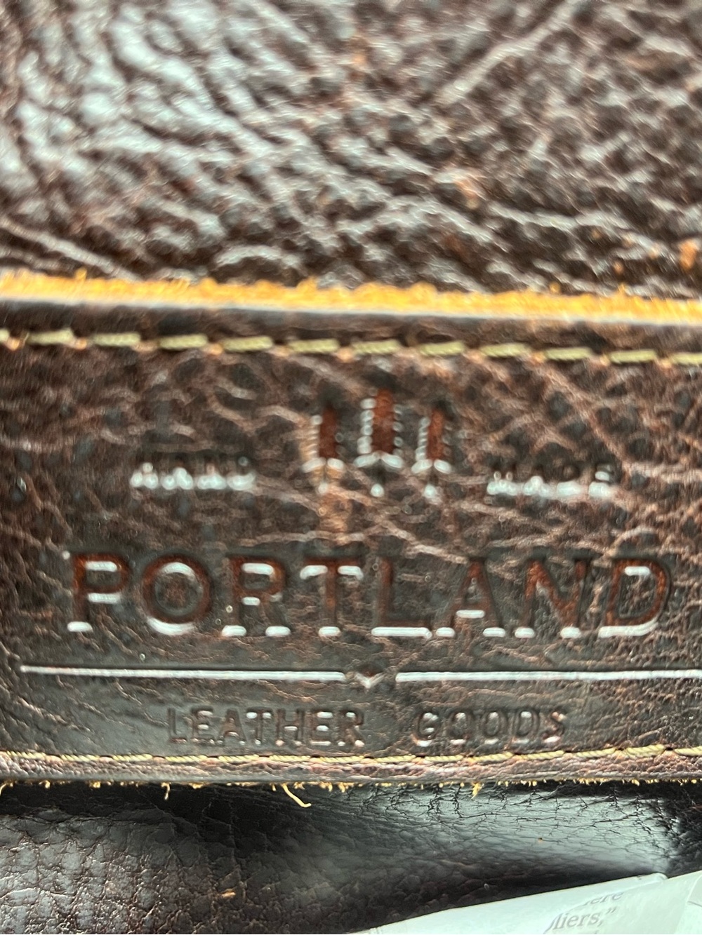 Portland Leather Dark Brown Pebbled Leather Satchel - Picture 2 of 3